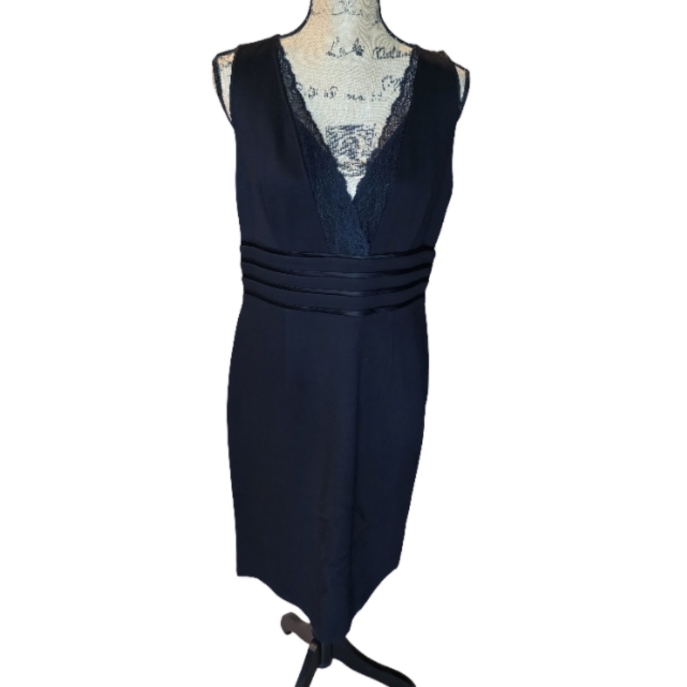 Banana Republic Black Lace-Trim Sheath Dress